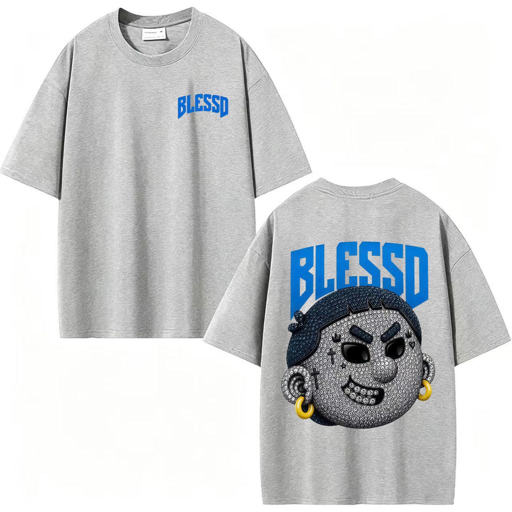 2027 Cool Rapper Blessd Ephdm Latam Tour New Print T-shirt Unisex WoUnisex Fashion Gothic Hip Hop T Shirts Summer Tops Loose T Shirt S