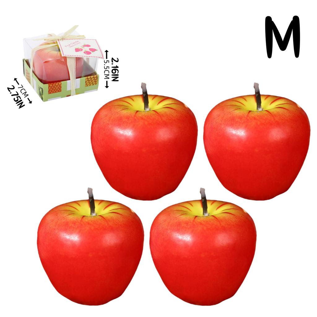 1/12pcs Apple Shaped Scented Candles Long-Lasting Smokeless Fragrance Candle Set for Christmas New Year Decor Aromatherapy Gift