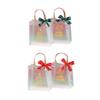 Pack Of 8 Christmas Gift Bags Transparent Candy Holder with Handle Stylish PVC Storage Pouches for Holiday Presents