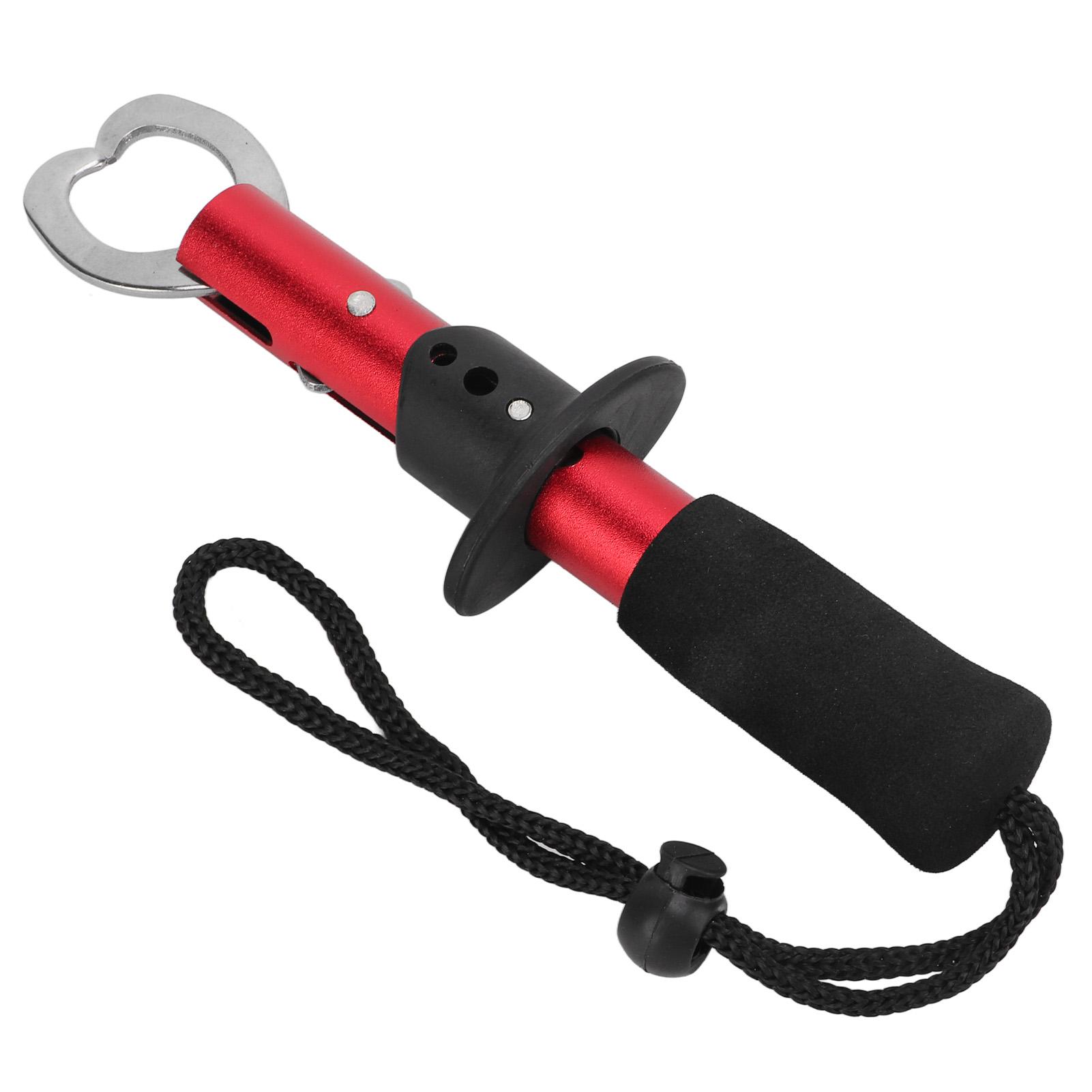 

Fish Lip Gripper Stainless Steel Fish Grip Holder Fishing Tool with Wrist Strap Fishing Gear Accessories Red