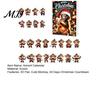 Acrylic Hanging Pendant Christmas Monkey Advent Calendar, 24 Days Countdown Calendar with 2D Ornament Set Ornament, Funny Animal Xmas Tree Decoration
