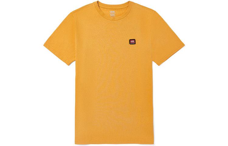 Vans T Shirts Women s Yellow Crew Neck Moderate Straight Fit VN0A4MNC50X M