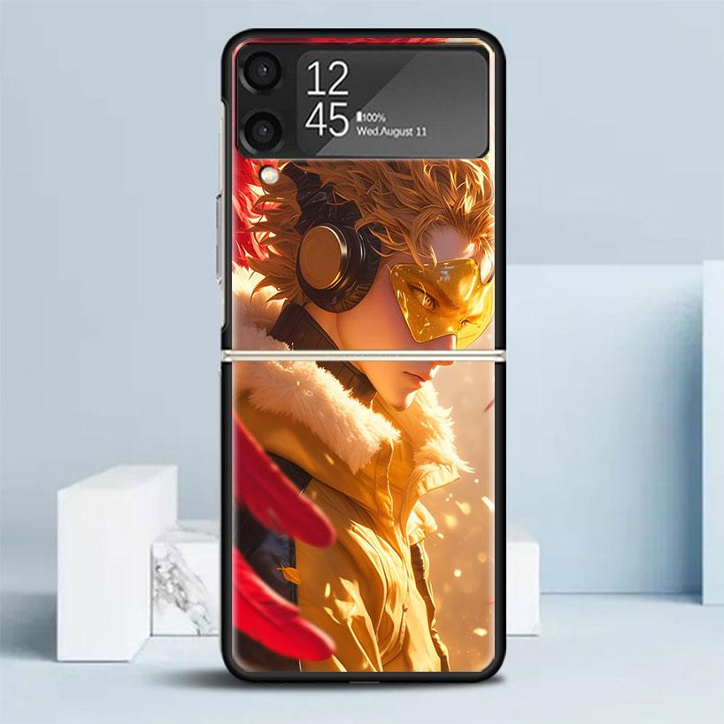 Hawks MHA My Hero A-Academy Phone Case For Samsung Galaxy Z Flip7 Flip6 5G Flip5 Flip4 Flip3 ZFlip 7 6 3 4 5 Shockproof Back Cov