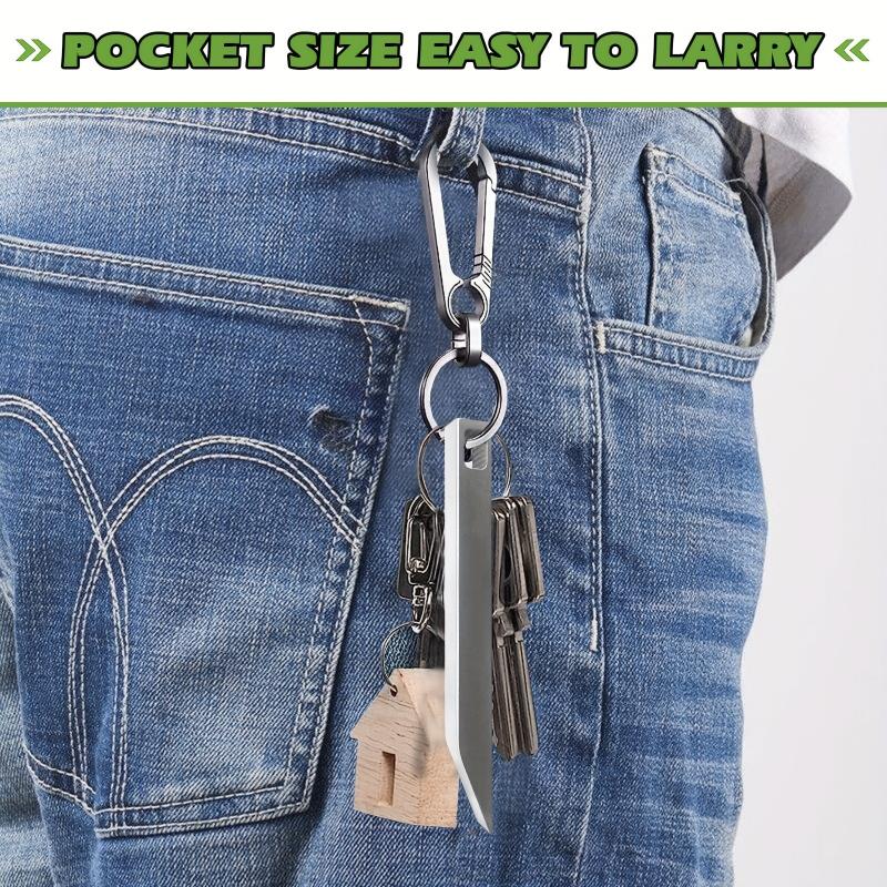Edc Stainless Steel Pry Bar Heavy Duty Mini Keychain Prybar Mighty Portable Multitool Screwdriver Bottle Opener & Box Opener