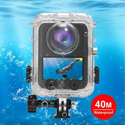 Pro DJI Osmo 360 PULUZ Vodotěsné pouzdro na kameru do hloubky 40 m Potápěčské pouzdro Podvodný kryt (Průhledný)