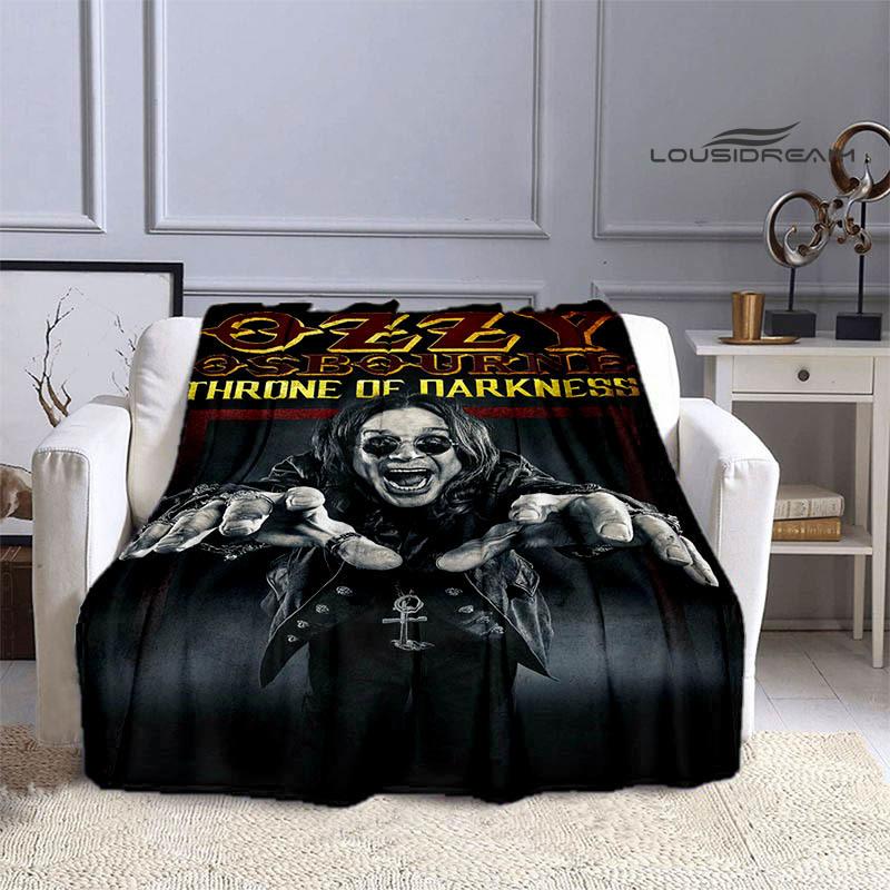 Ozzy osbourne printed blankets picnic blanket Warm Flannel blankets Soft and comfortable blanket bed linings Birthday Gift