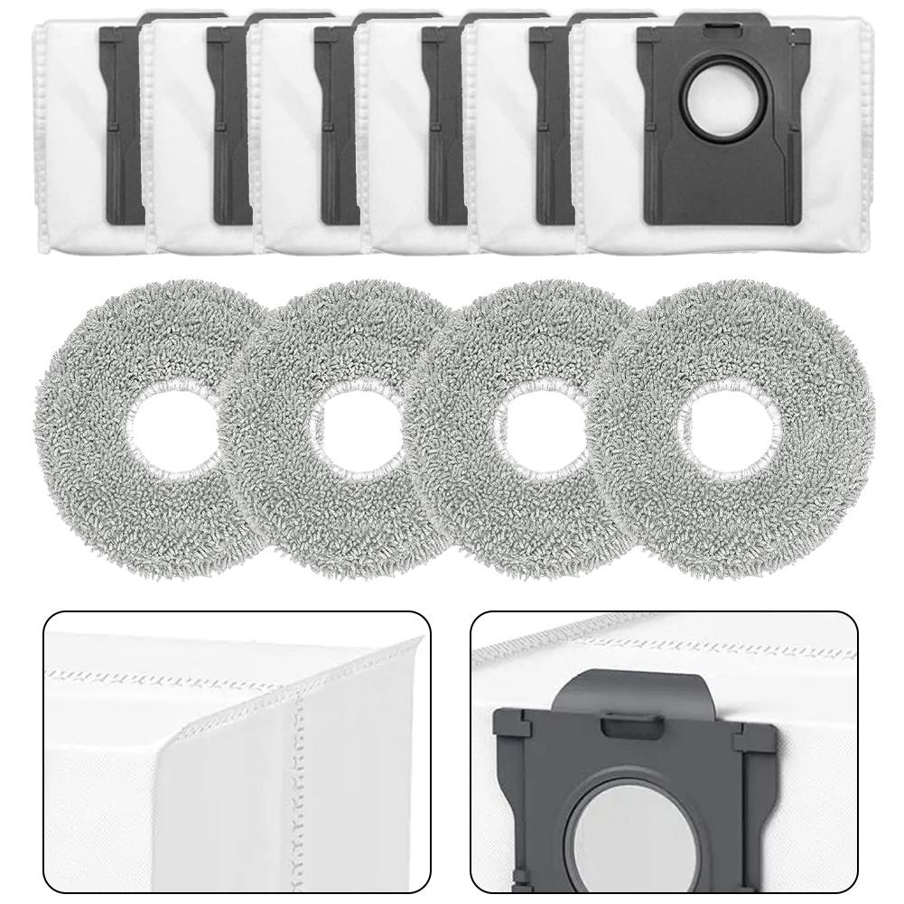 For Cecotec For Conga X70 Robot Vacuum, 4 Mop Pads And 6 Dust Bags Kit, Microfiber Cleaning Cloths With Clog-Free Bags