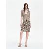 Diamond Plaid Chiffon Midi Skirt