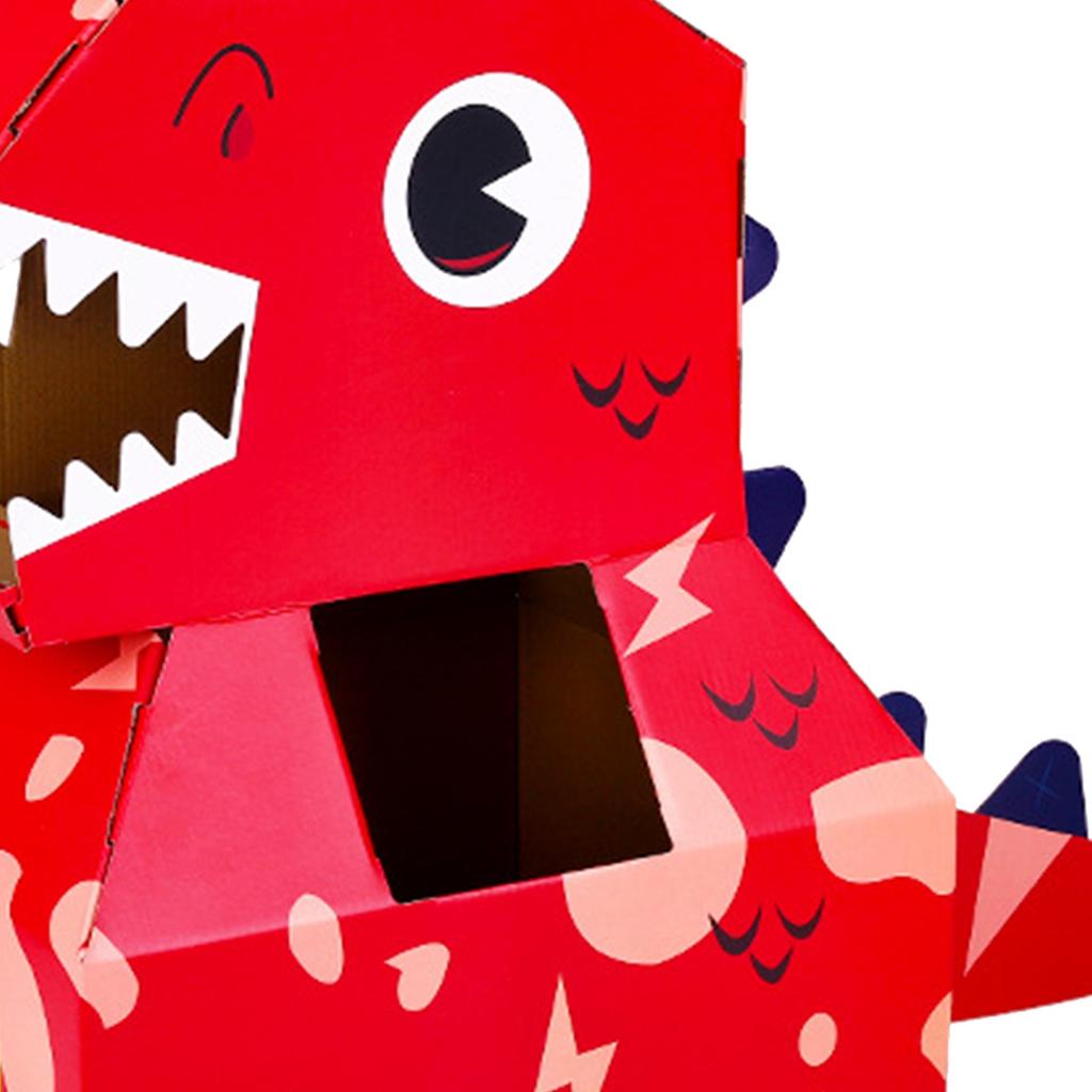 Papierové kostýmy hlavy dinosaura Hračka DIY Nositeľné Interaktívne Kartónové Kostýmy hlavy dinosaura pre