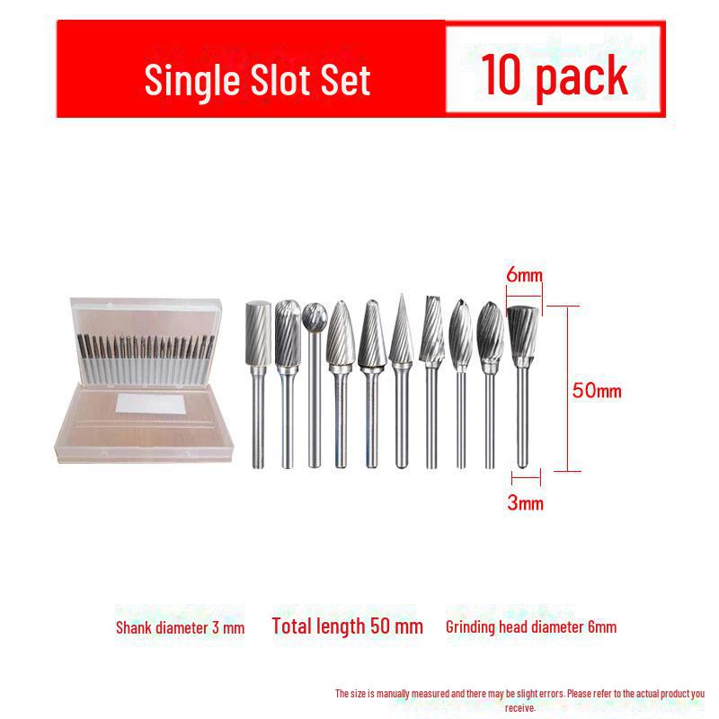 3mmX6 Tungsten Steel Carbide Rotary File for Electric Grinding - Small Metal Grinding Head