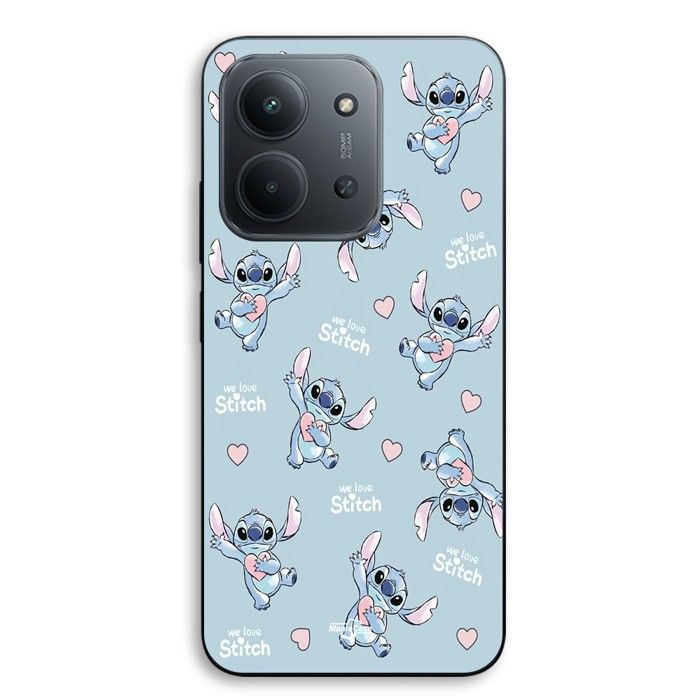 Coque de téléphone - MANIACASE - Xiaomi Redmi 15C 5G - Silicone TPU - Souple - Motif Stitch love coeur nero