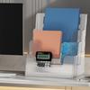 Clear Brochure Display Holder 3 Tiers Desktop Book Stand Pamphlet Flyer Organizer  Study Room