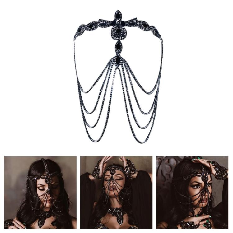 Mystique Enhancing Black Mask with Quality Rhinestones Costume Accessory Suitable for Various Party Gatherings