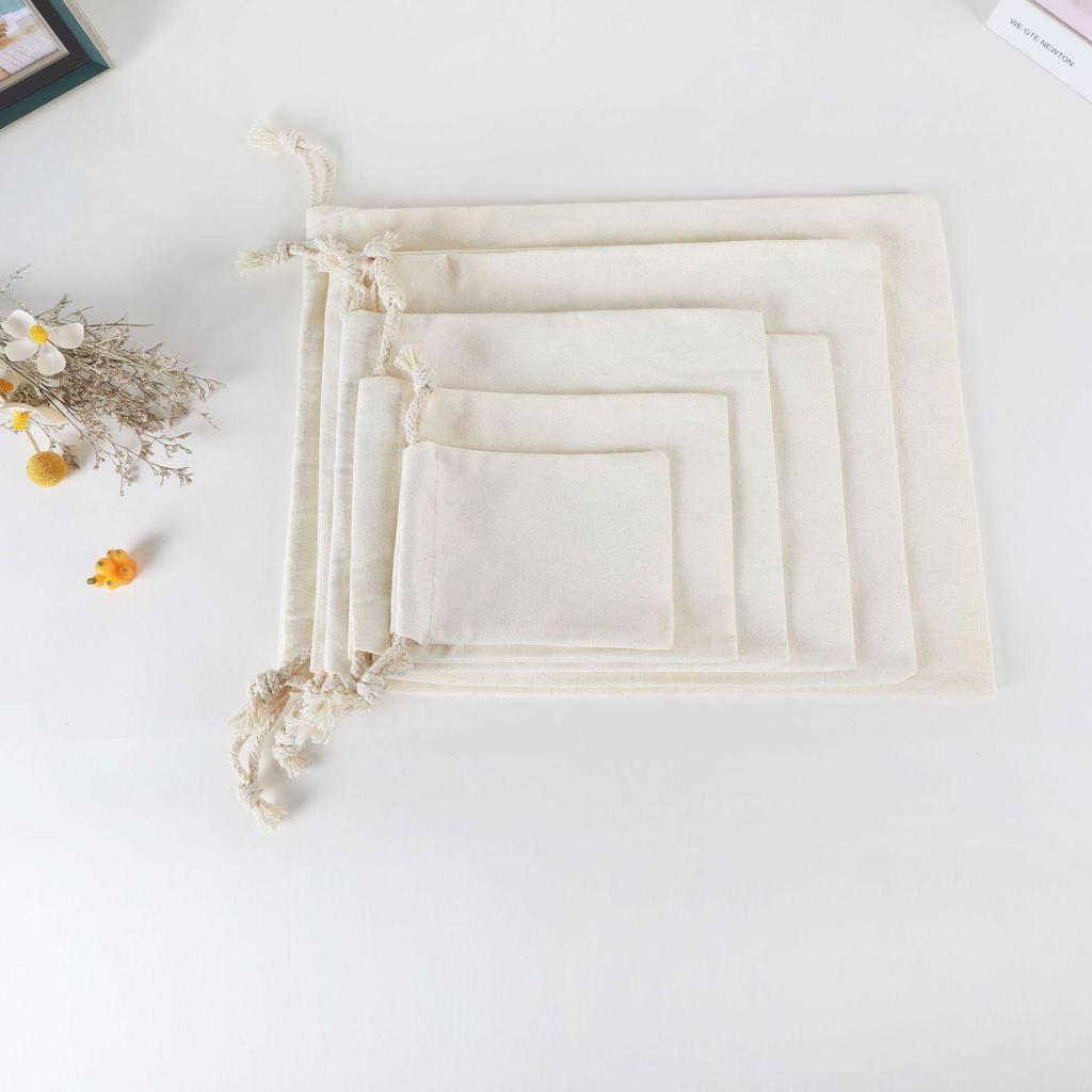 Canvas Drawstring Cotton Backpack with Logo Printing