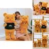 Adorable Yellow Bear Plush Toy Soft Cuddle Doll Big Size Birthday Gift For Her
