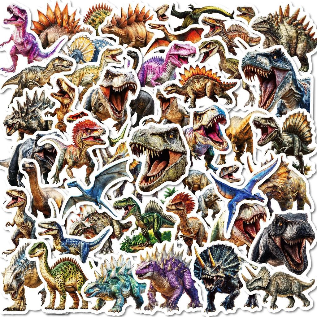 50 Jurassic World Dinosaur Tyrannosaurus Resurrection Stickers Horror Headphone Case Laptop Stickers
