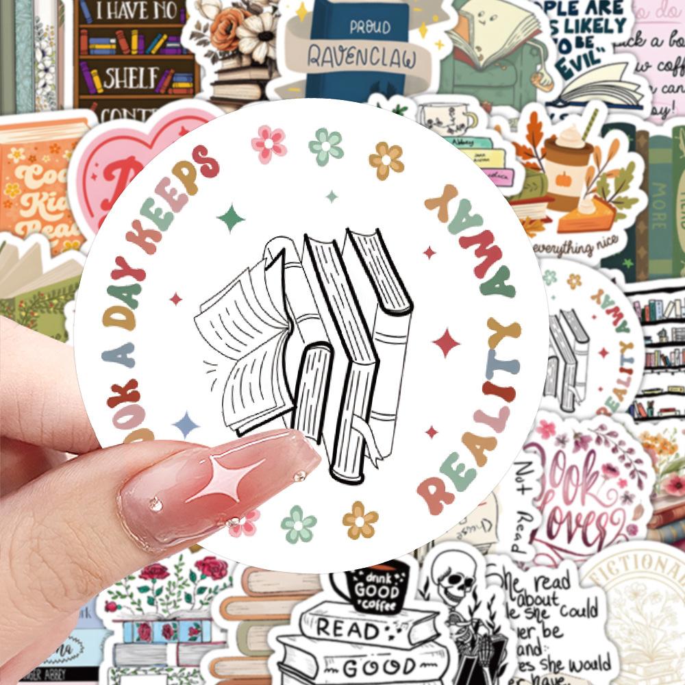 1060Pcs Creative Reading Book Stickers Books Graffiti Decoration Desk Scrapbook Stationery Box Clothes Hanger Decals Toys