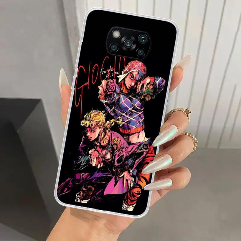 JoJo Bizarre Adventure Golden Wind Phone Case for Xiaomi Poco X5 X6 X7 Pro F7 Ultra M7 Redmi 15 15C 13 13C 12 12C 10 10A 10C 9 9