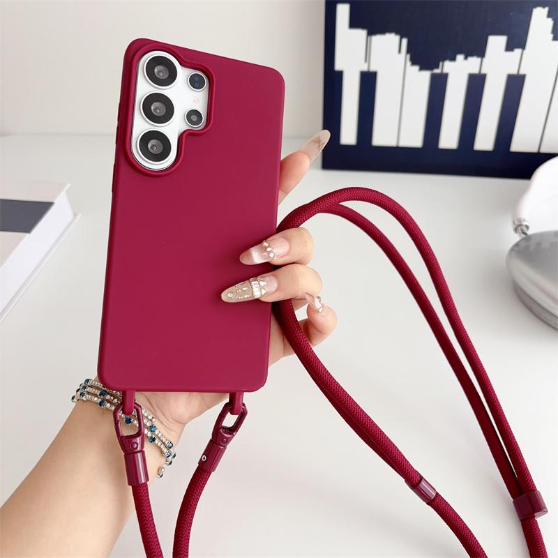 Lanyard Phone Case For Samsung Galaxy S26 S25 Edge S24 S23 S22 S21 FE Ultra Plus A12 A13 A22 A32 A52 A72 A33 A53 A73 Soft Cover