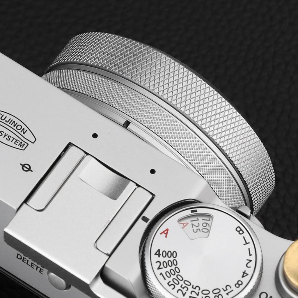 Haoge MC UV-kamera objektivbeskyttelsesfilter Fujifilm X100VI Fuji X100V kameratilbehør med integrert adapterring sølv vanntett nanobelegg HD