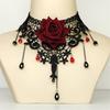Floral Choker Necklace Gothic Lace Necklace for Women Halloween Costume Jelwery, Cosplay Party, Wedding