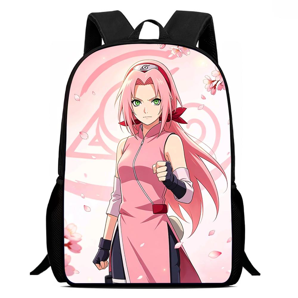NARUTO Anime 15 Inch Children Cartoon Backpack,Comfort Adjustable Shoulder Straps,School&Daily Use,For 6-11 Year Old Boys&Girls