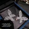 Austrian Retro Flowering Gemstone Pinecone Earrings Vintage Plated 18K Gold, Rich Flower Zircon Bead Ring