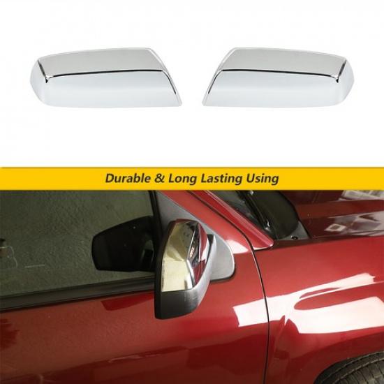 For 2014-18 Chevrolet Silverado Exterior Rearview View Mirror Cover Trim Chrome