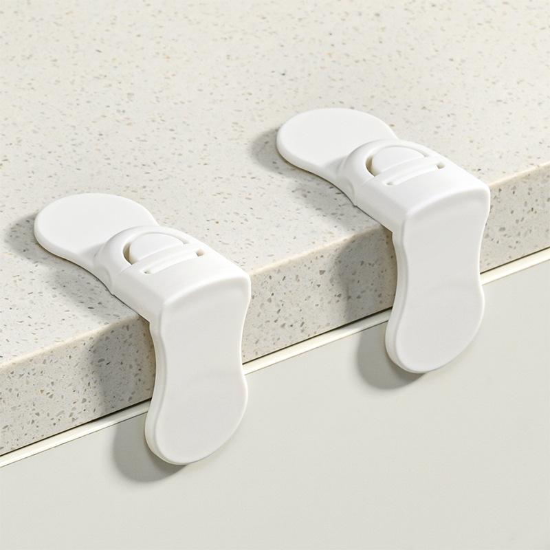 2/5PCS Baby Safety Locks Drawer Lock Anti-Pinching Hand Cabinet White Drawer Locks Refrigerator Lock Buckle Children Protection