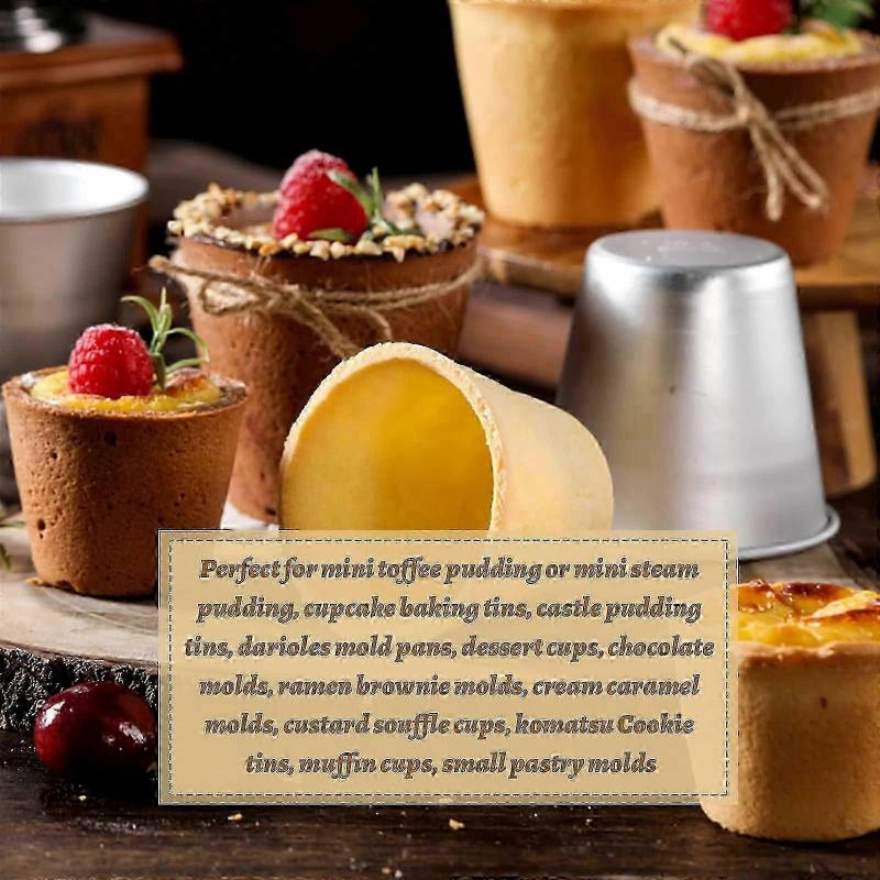 10 Stück Dariole-Formen für hausgemachte Desserts und Cupcakes