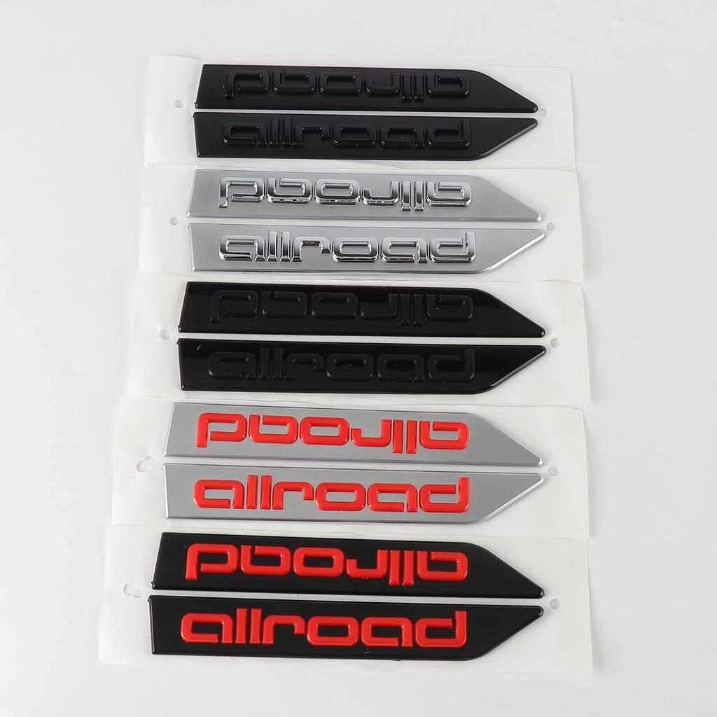 2pcs 3D ABS Car ALLROAD Emblem Side Fender Decoration Stickers For W1 A3 8P S3 A4 B8 B6 B7 A6 C6 A5 Q3 Q5 Q7 TT A1 A2 A7 A8 RS Q1s5