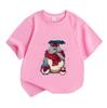 Kids Boys Girls 100% Cotton O-neck Short Sleeve T-shirt, Cute Winter Snow Totoro Family Print Casual Soft Pullover Tee for Daily Wear Holiday Gift