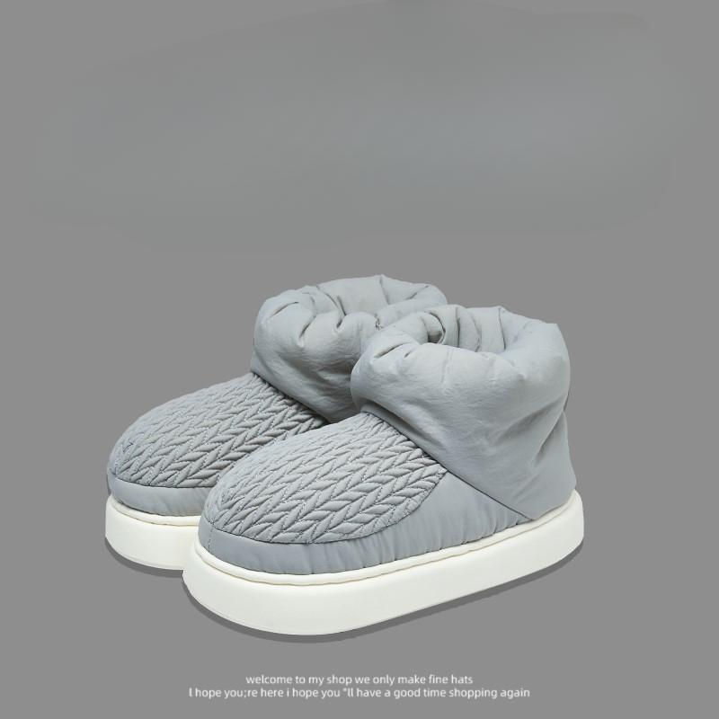 Men's Winter Fuzzy Warm Ankle Boots Waterproof Fur Lined Furry Slippers Non-slip House Slippers Home Shoes Indoor Outdoor Cozy Snow Boots for Male