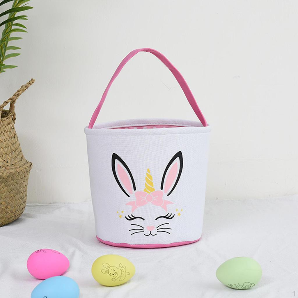 Easter Bunny Bucket Tote Baskets for Candy Gifts