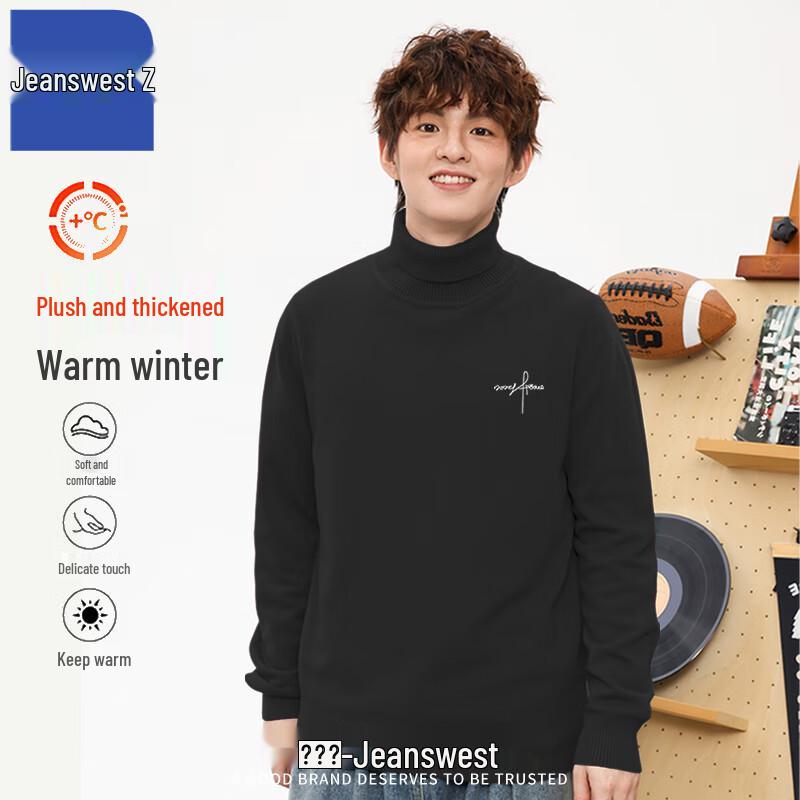 

Jeanswest Men s High-Neck Fleece-Lined Knit Sweater ANJ24 2XL