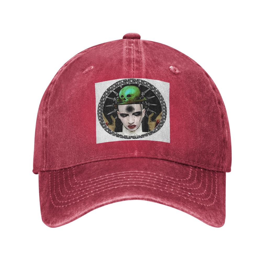 Marilyn Unisexson Washed Denim Cap Casual Baseball Caps Adjustable Hat Summer Unisex Baseball Hats