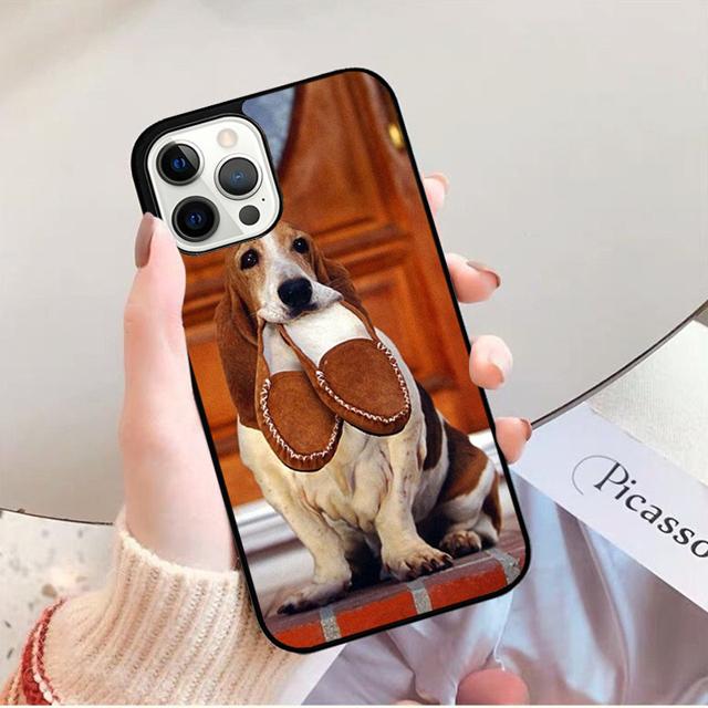 Basset Hound Dog Phone Case Back Cover for iPhone 17 Air 16 15 14 13 11 12 Pro Max Plus Shell Coque