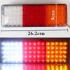 Accessories Tail Light Part Rear 12V DC Rectangle Removable 75LED Trailer
