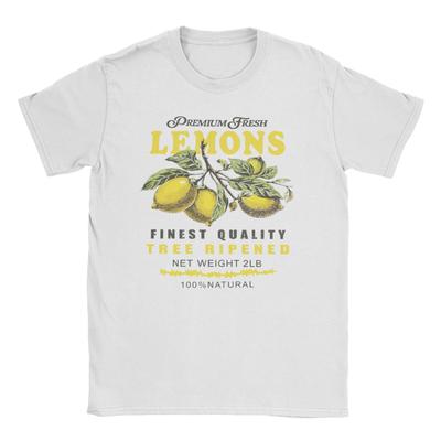 Unisex Womens TShirts Lemons Fruits Novelty Cotton Tee Shirt Short Sleeve T Shirt Crewneck Clothing Summer