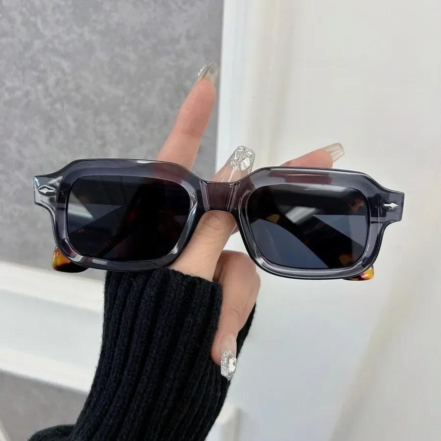 Čtvercové sluneční brýle Dámské Pánské Vintage Značka Zrcadlové Stylové Sluneční brýle Ženské Pánské Roztomilé Skla Osobnost Barvy Oculos De Sol