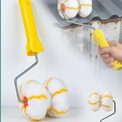 Ergonomic Handle Paint Roller Brush Curved Frame Wall Painting Tool  Cylindrical Surfaces