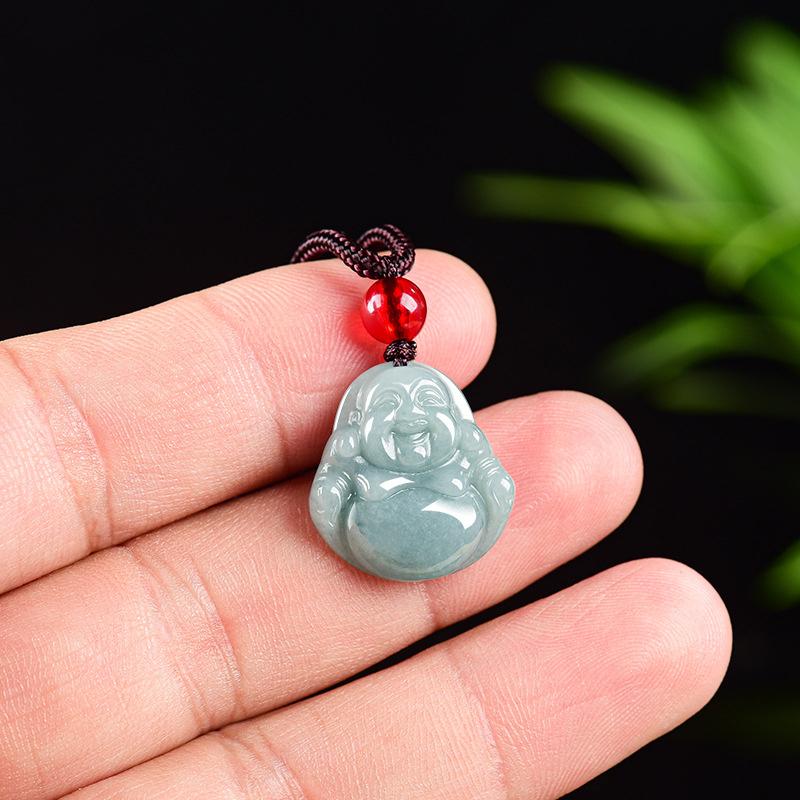 1Pcs Accessories Burmese Jade Stone Myanmar Jadeite Guanyin Pendant Necklace Vintage Natural Gemstone Jewelry