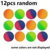 12pcs 2.5cm Rainbow Rubber Bouncy Balls - Bulk Party Favors, Carnival Prizes, Goodie Bag Fillers, Classroom Rewards JXB
