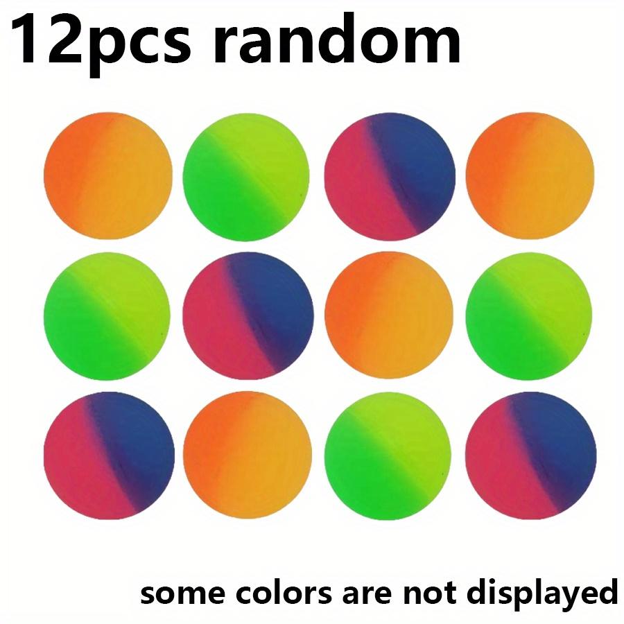 

12pcs 2.5cm Rainbow Rubber Bouncy Balls - Bulk Party Favors, Carnival Prizes, Goodie Bag Fillers, Classroom Rewards JXB