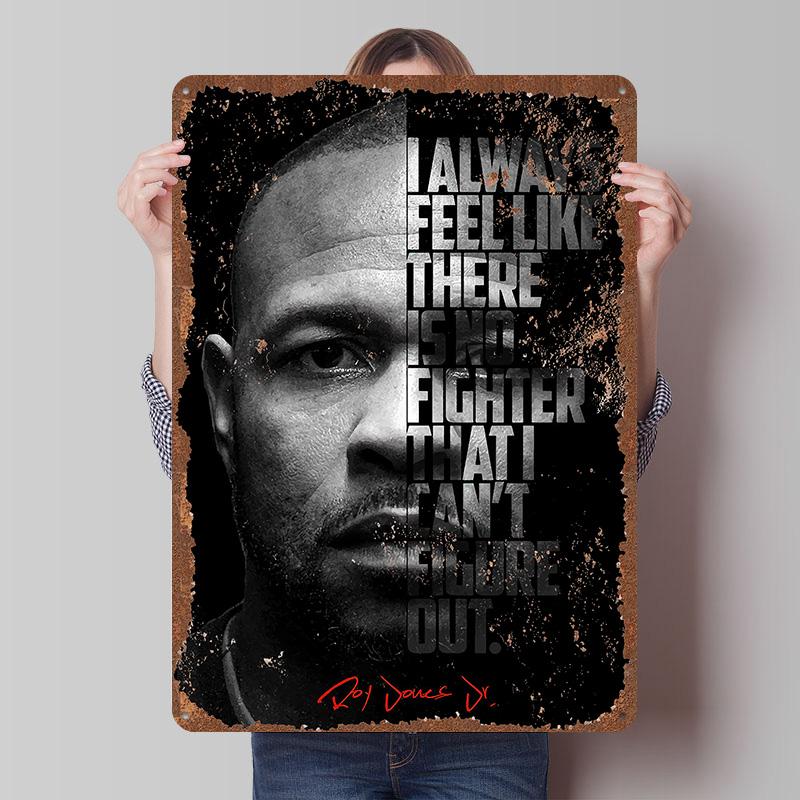 Roy Jones Jr Boxer Metal Posters Custom Vintage Metal Signs Wall Art Retro Tin Plaque for Man Cave Decoration Bedroom Desk Decor