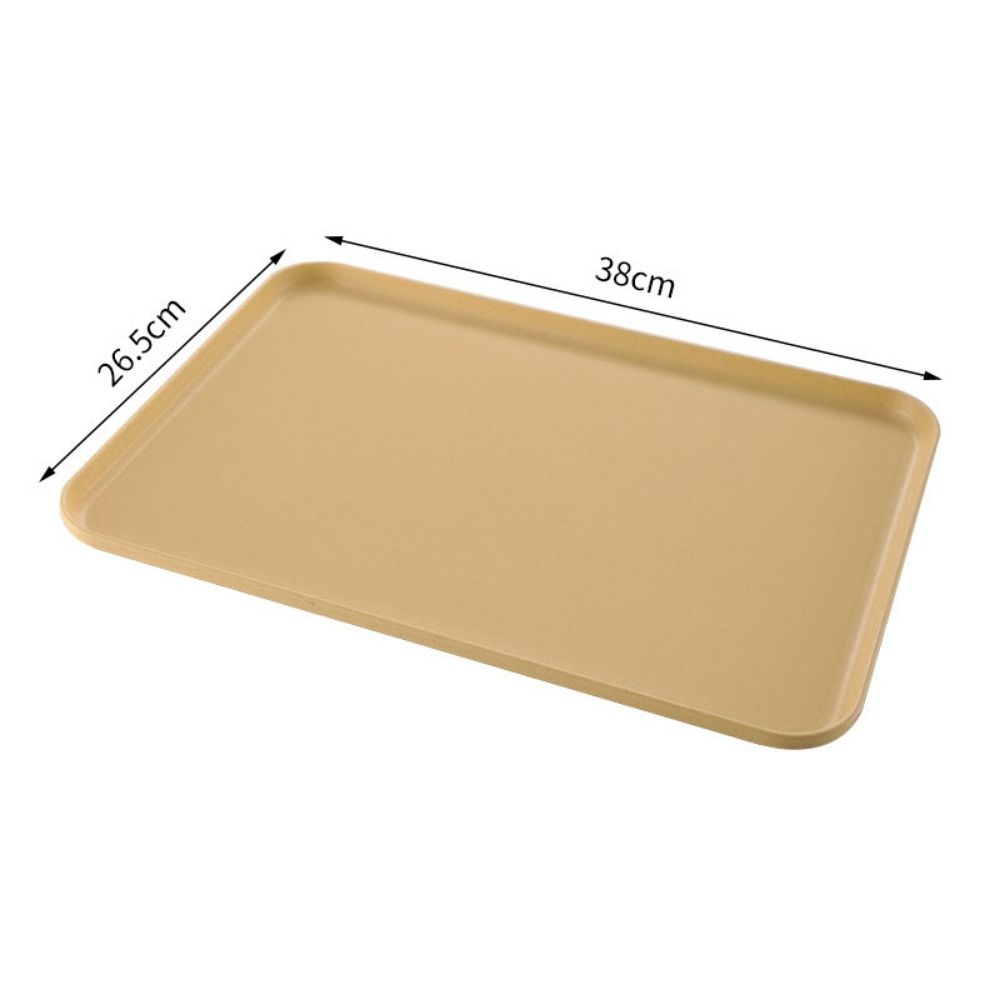 Plastic Wheat Straw Storage Tray Eco-friendly Large Capacity Service Dessert Pallet Exquisite Rectangular Serving Tray Desktop
