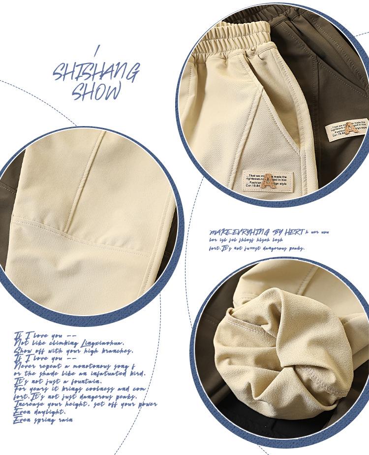 Boys' Fleece-Lined Windproof Trousers: 2025 Autumn/Winter Fashion Sports Pants