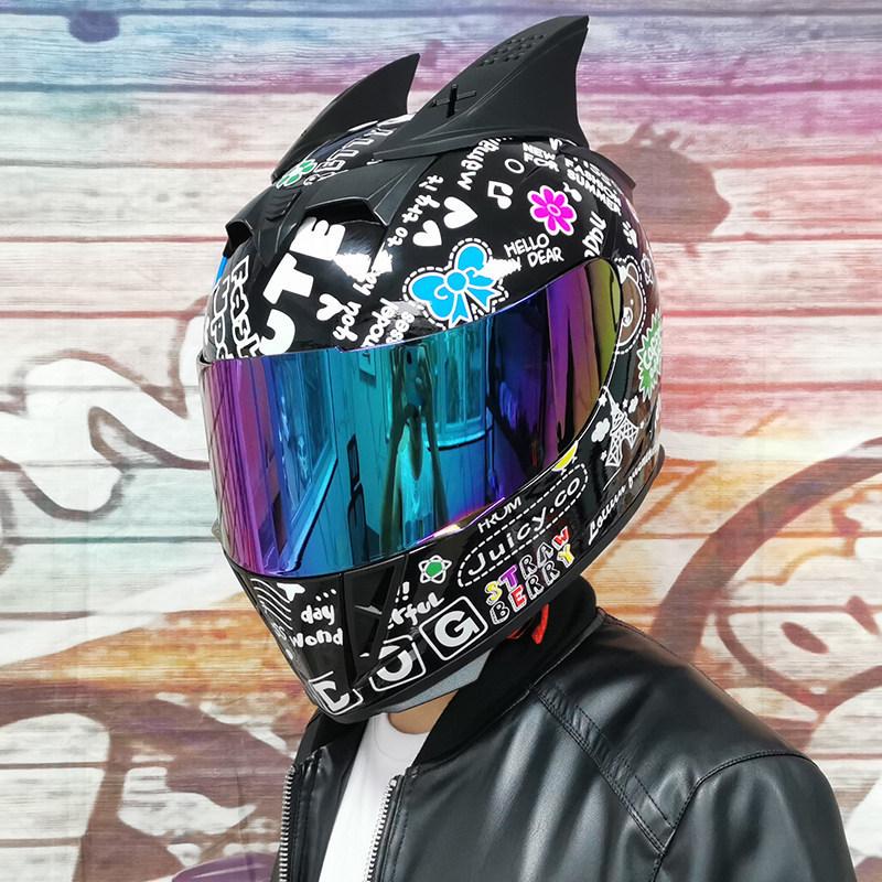 Jiekai Electric Vehicle Bike Helmet Men's and Women's Full Helmets Four Seasons Double Mirror Bluetooth Personalized Helmet Grey Party