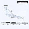 304 Stainless Steel Folding Triangle Bracket for Load-Bearing Storage Support