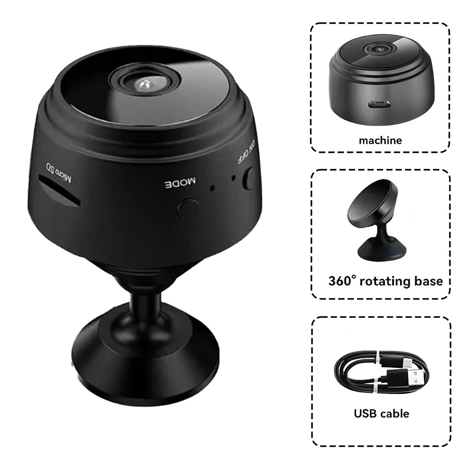 

Wireless Recorder Mini Camcorders Video Surveillance camera wifi Camera A9 Mini Camera IP camera Night Version Micro Voice Black